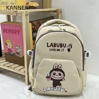 Ba lô KANNERT, Túi đeo vai dung tích lớn hoạt hình dễ thương, Túi đựng quà sinh nhật du lịch in Labububububu