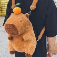 Ba Lô Kapibara Dễ Thương. Ba Lô Capybara Gấu Bông Nữ Hình Chuột Nước Đáng Yêu