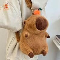 Ba Lô Kapibara Dễ Thương. Ba Lô Capybara Gấu Bông Nữ Hình Chuột Nước Đáng Yêu