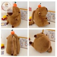 Ba lô Kapibara dễ thương, ba lô gấu bông nữ hình chuột nước đáng yêu.