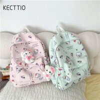 Ba lô KECTTIO, Túi đi học hoạt hình ngọt ngào, Túi du lịch Hello Kitty Nylon Kawaii