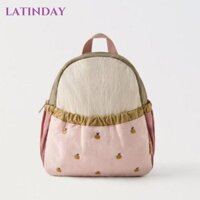 Ba lô LATINDAY, Túi đi học thêu nhỏ, Túi du lịch nhẹ ngọt ngào dung tích lớn