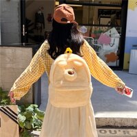 Ba Lô Lông Xù Kiểu Hoạt Hình Gấu pooh Đáng Yêu Cá Tính Kiểu Hàn Quốc Cho Nữ