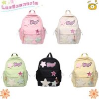 Ba lô LUVSCENARIO, Túi đi học dung lượng lớn Y2k, Túi đeo vai chống trộm Nylon nhẹ đa chức năng Thanh thiếu niên