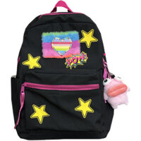 Ba Lô Màu Hồng ins Rainbow Star Niche Thiên Niên Kỷ Phong Cách Mới Ba Lô Dung Tích Lớn Sinh Viên Schoolbag Ba Lô