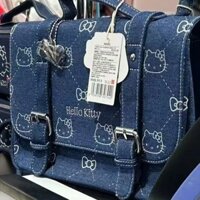 Ba lô MINISO, túi xách Hello Kitty, ba lô có thể đeo chéo, ba lô cao bồi cho phụ nữ