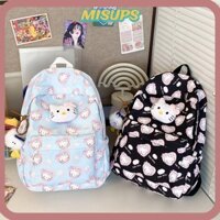 Ba lô MISUPS, Túi đi học Kawaii Kitty, Túi xách hoạt hình Nylon ngọt ngào