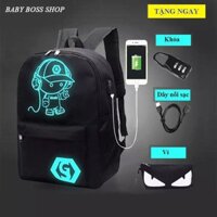 Ba lô nam nữ dạ quang phát sáng trong đêm thời trang Hàn Quốc Hot Nhất 2021