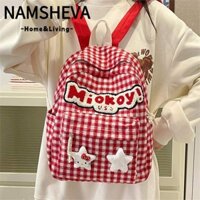 Ba lô NAMSHEVA, Túi đi học sức chứa lớn Hello Kitty, Túi đựng Laptop hoạt hình Nylon Kawaii dành cho học sinh