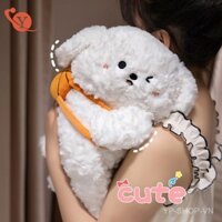 Ba lô nữ có thể đeo chéo, túi lông thú, quà tặng cho nữ