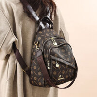 Ba lô nữ da thật chính hãng Da bò Túi xách nữ thời trang thông thường Túi đi học phù hợp Túi đi học du lịch]