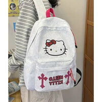 Ba lô nữ Deere JACK Cô gái màu hồng dễ thương HelloKitty Túi thông thường dành cho sinh viên
