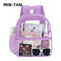 Ba lô PVC MIN-TAN, Ba lô nhỏ trong suốt, Túi đựng đồ chống nước dung tích lớn mùa hè đi biển