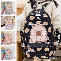 Ba lô RANGEJUCE, Túi đi học Capybara dung tích lớn, Túi đeo vai du lịch chống nước bằng Nylon Ba lô bé trai / bé gái