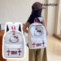 Ba lô RAWROW Hello Kitty, Túi đi học chống nước dung tích lớn, Túi xách nhẹ đa năng in hoạt hình