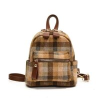 Ba Lô Retro Nữ Thời Trang Niche 2024 Phong Cách Mới Sinh Viên Mini Ba Lô Nhỏ Thường Ngày Kẻ Sọc Du Lịch Túi Đeo Vai 2001