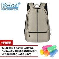 Ba lô Ronal BL85 - Đồng sọc đen tặng kèm 1 bàn chải nhựa Ronal đa năng vệ sinh balo hàng ngày