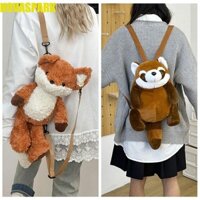 Ba lô sang trọng NOVASPARK Panda, Đồ chơi nhồi bông Túi đeo vai động vật Kawaii, Gấu trúc nhỏ màu nâu mềm mại dễ thương dành cho trẻ em Học sinh