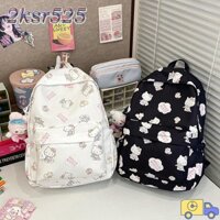 Ba lô Sanrio 2KSR525, Túi đi học Hello Kitty đơn giản dung tích lớn, Giai điệu thời trang Hello Kitty Cinnamoroll Túi đi học trung học