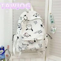 Ba lô TAWJOG Sanrio, Túi đi học bằng Nylon thời trang, Quà tặng Túi sách đơn giản dung tích lớn Thanh thiếu niên