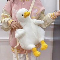 Ba Lô Thú Nhồi Bông Hình Con Vịt Vàng - Túi Đeo Vai Gấu Bông pn