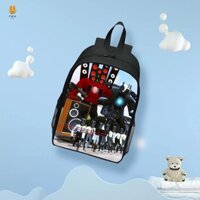 Ba lô tiểu học cho trường học Nhà vệ sinh Skibidi Ba lô đi học dung tích lớn có dây kéo