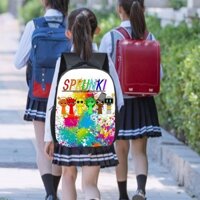 Ba lô trẻ em Baosity có khóa kéo Gói sách Anime Túi sách trẻ em dung tích lớn thông thường dành cho nữ sinh viên đại học