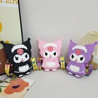 Ba lô trẻ em Sanrio Kuromi, túi thắt lưng trẻ em, ví, túi điện thoại, túi đi học dễ thương