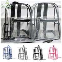 Ba lô trong suốt GUTGOJO, Ba lô trong suốt dung tích lớn có thể nhìn thấy, Ba lô dây kéo thông thường Ba lô nhựa Pvc chống thấm nước cho nữ