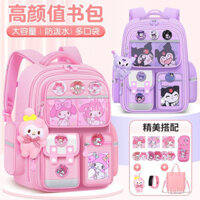 Ba lô trường tiểu học Kuromi Cinnamoroll, dung tích lớn, chống nước, bảo vệ cột sống, ba lô trẻ em My Melody, ba lô cho bé gái lớp 1-3-6