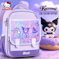 Ba lô trường tiểu học Kuromi Cinnamoroll chính hãng, dung tích lớn, chống nước, bảo vệ cột sống, ba lô Melody Pochacco cho bé gái lớp một, ba, bốn, quà tặng cho bé gái