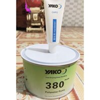 Bả matit ô tô, xe máy Yako 380 Plus 1kg dùng trám trét kim loại, nhựa đa dụng Polyester Putty