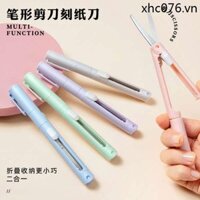 Ba Năm Loại Bút Thứ Hai Kéo Nhỏ Cắt Giấy Dao Kéo Trẻ Em An Toàn Handmade Nhỏ Mini ins Di Động Gấp Đa Năng Sổ Tay Cắt Bút Chì Máy Mài Đầu Tròn Di Động Du Lịch Khoa Học Viễn Tưởng