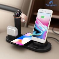 Ba-trong-một Sạc Không Dây 360-Xoay độ Thích Hợp cho iPhone Android Samsung Điện Thoại Di Động Của Apple Xem tai nghe Không Dây CHARGER Bracket Apple -7 Vương Quốc Anh