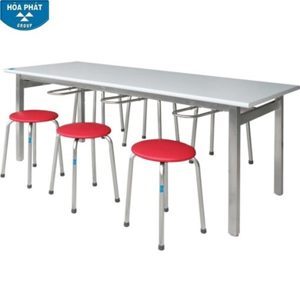Bàn ăn chân sơn khu công nghiệp ,mặt gỗ laminate Hòa Phát BA01-14