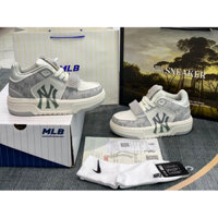 (BaBa Sneaker) Siêu Phẩm Giày Thể Thao Sneaker ML/B Chunky Liner Denim NY Yankees Xám Quai Dán Cao Cấp Ảnh Thật+Tặng Tất