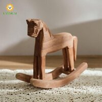 Babaicai Mini Gỗ Ngựa Tượng Treo Phòng Khách Sáng Tạo