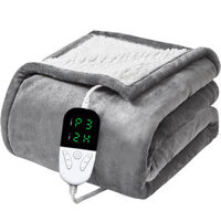 Baban 130*150cm Electric Heated Blanket Heating Bed Blankets Throw with 6 Heating Levels 10 Hours Auto Off Over-Heated P