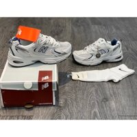 (BaBa_Sneaker)Giày Thể Thao Sneaker New.BalanCe Trắng Bạc Cao Cấp Ảnh Thật+Freeship+Tặng Tất