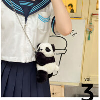 Babi Mami Panda túi đeo vai Nhật Bản lông dễ thương nữ phiên bản Hàn Quốc Instagram nữ sinh viên đa năng đa năng túi đeo chéo sang trọng