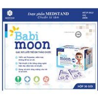 Babi moon - Gạc rơ lưỡi trẻ em từ Thảo dược, Vệ sinh miệng cho trẻ nhỏ, trẻ sơ sinh an toàn tiện lợi (Hộp 30 gói)