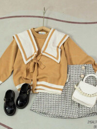 （Baby） 6-10 tuổi _ Áo len kèm khăn siêu xinh cho bé 20-35kg Sapodill