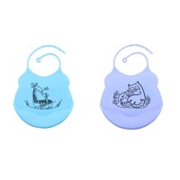 Baby Bibs Waterproof Toddler Kids Feeding Apron Clothes Protector Blue