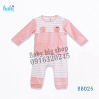 Baby Big shop [] Bộ dài tay cài vai tai thỏ vải sợi tre cao cấp BB025