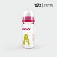 [BABY] Bình sữa thủy tinh cổ rộng chống sặc, chống đầy hơi cho bé Mamamy 240ml [MẪU MỚI]