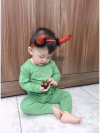 （Baby） Đồ Bộ Dài Tay Trơn Minky Mom Chất Thun Lạnh Bé Trai, Bé Gái, Bộ Dài Tay Thu Đông Cho Bé