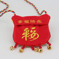 Baby Fetal Hair Nipple Lucky Bag Baby Coin Purse New Year Gift Spring Festival Embroidered Tiger Head Wallet Children Halter Small Bag GiZ6