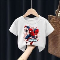 [Baby House] 100 ~ 160 Quần Áo Người Nhện Trẻ Em Áo Thun Tay Ngắn Bé Trai Quần Áo Bé Trai Mùa Hè Quần Áo Mùa Hè Cho Bé Quần Áo Hoạt Hình Mùa Hè Quần Áo Bé Trai Lớn