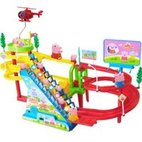 Baby & Kids Accessories๑Chú heo rung leo cầu thang, ô tô điện đồ chơi Peggy, chú vịt nhỏ màu vàng tự động lên lầu. Qi Sl