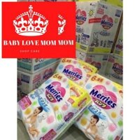 [BABY LOVE MOM] [MOM OF SHUSHI] Bỉm Merries Nội Địa Nhật Thêm Miếng Dán/Quần NB 96/S88/M68/L58/M64/L50/XL44